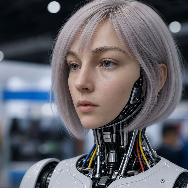 Macro of hyper-realistic silicone robotic face skin with fine pores